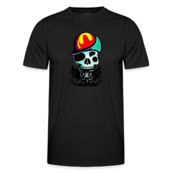 Multicolored sqelette - Men's Functional T-Shirt - black - Front - AI Model Male 178 dark (178cm)
