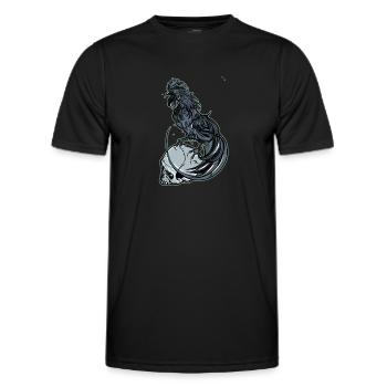 // Angry Rooster - Men's Functional T-Shirt - black - Front - AI Model Male 178 dark (178cm)