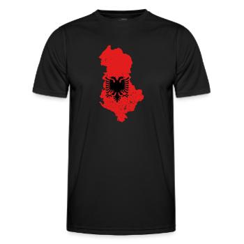 Albanian Flag Albanian Eagle Shqiponja - Men's Functional T-Shirt - black - Front - AI Model Male 178 dark (178cm)