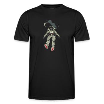 Astronaute mort - T-shirt sport Homme - noir - Devant - AI Model Male 178 dark (178cm)