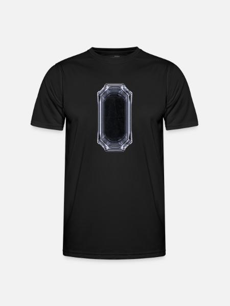 Mysterious Crystal - Black & White - Men's Functional T-Shirt - black