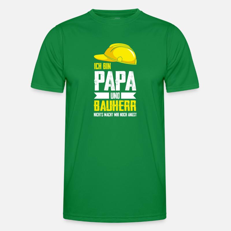 Bauherr Papa Baustelle Geschenk Männer Funktions-T-Shirt