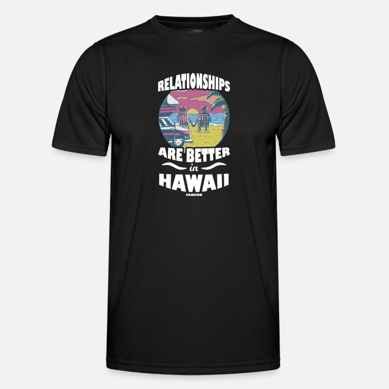 Hawaii - Männer Funktions-T-Shirt - Schwarz