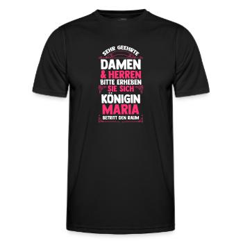 Maria - Männer Funktions-T-Shirt - Schwarz - Vorne - AI Model Male 178 dark (178cm)