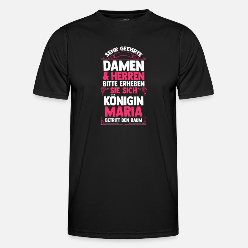 Maria - Männer Funktions-T-Shirt - Schwarz