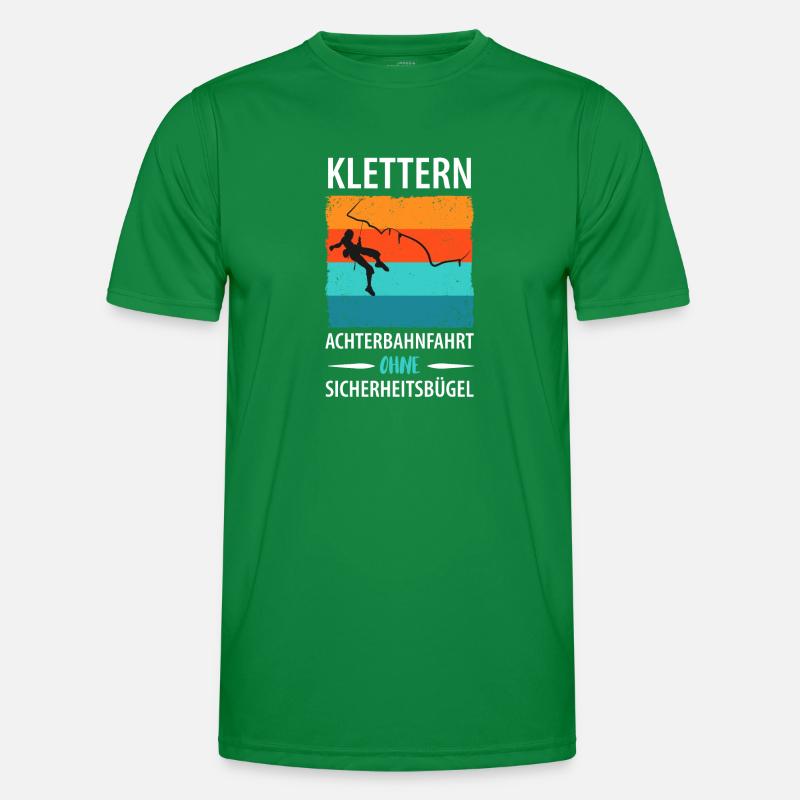 Klettern Achterbahnfahrt ohne Sicherheitsbügel Männer Funktions-T-Shirt