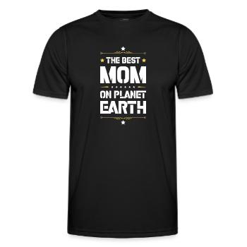 Best Mom Mom Quote Mom - Men's Functional T-Shirt - black - Front - AI Model Male 178 dark (178cm)