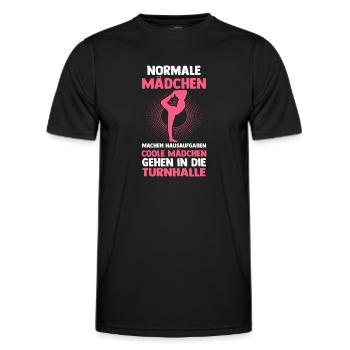 Turnen Mädchen Gymnastik Geschenk - Männer Funktions-T-Shirt - Schwarz - Vorne - AI Model Male 178 dark (178cm)
