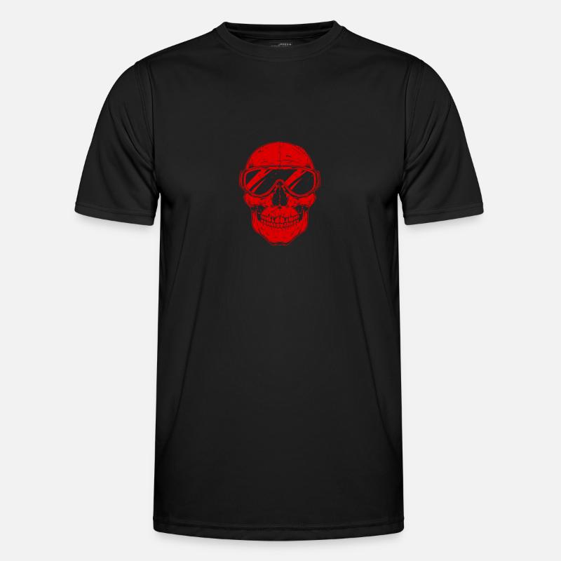 Ski Ski Goggles Skull - Men's Functional T-Shirt - black