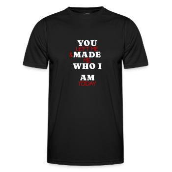 You Left Me – Love Quote for Heartache - Men's Functional T-Shirt - black - Front - AI Model Male 178 dark (178cm)