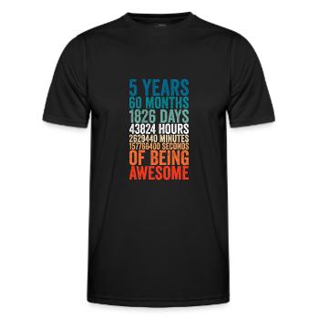 5th anniversary gift, 5th wedding anniversary gift - Männer Funktions-T-Shirt - Schwarz - Vorne - AI Model Male 178 dark (178cm)