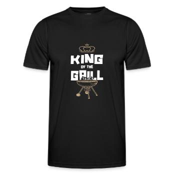 king king grill - Men's Functional T-Shirt - black - Front - AI Model Male 178 dark (178cm)