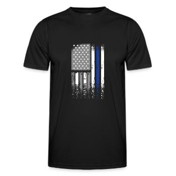 Police Officer Police Commissioner - Men's Functional T-Shirt - black - Front - AI Model Male 178 dark (178cm)