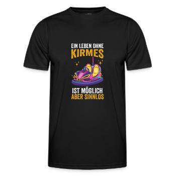 Schausteller Jarmarkt Kirmes Riesenrad - Männer Funktions-T-Shirt - Schwarz - Vorne - AI Model Male 178 dark (178cm)