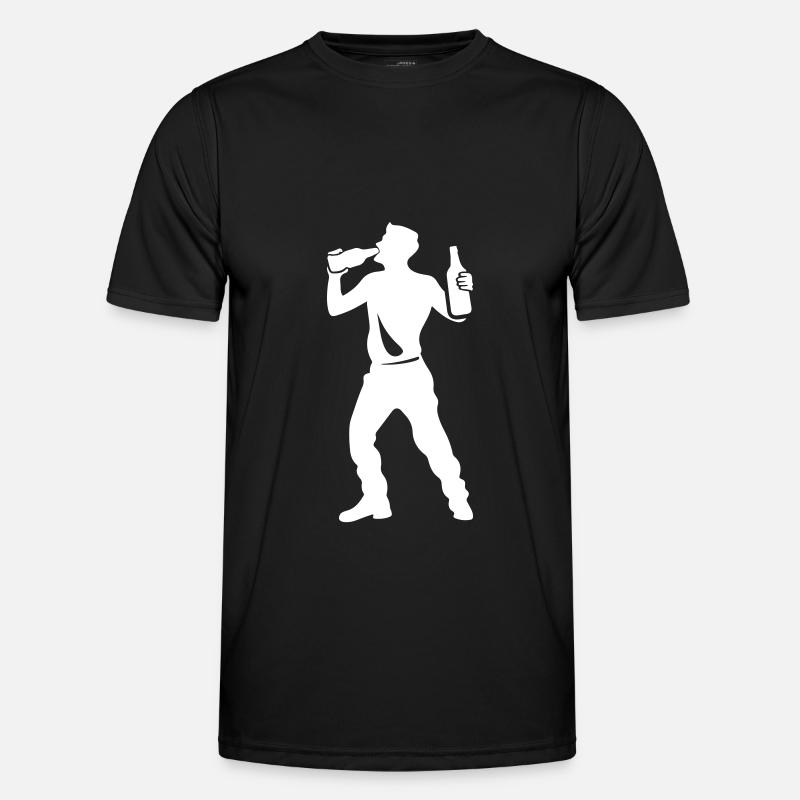Party Silhouette Drinking - Men's Functional T-Shirt - black