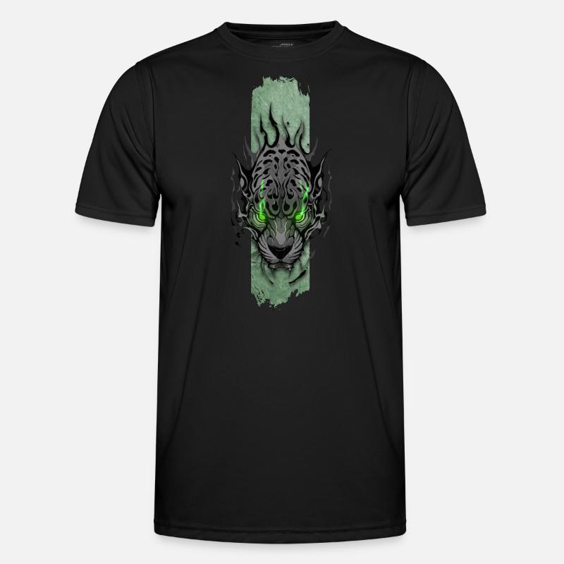 Smaragdäugiger Jaguar Männer Funktions-T-Shirt