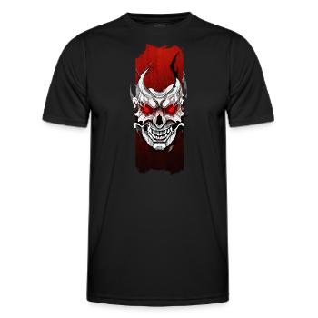 Spectre éthéré : Crâne obsédant - T-shirt sport Homme - noir - Devant - AI Model Male 178 dark (178cm)