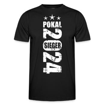 Pokalsieger 2024 - Männer Funktions-T-Shirt - Schwarz - Vorne - AI Model Male 178 dark (178cm)