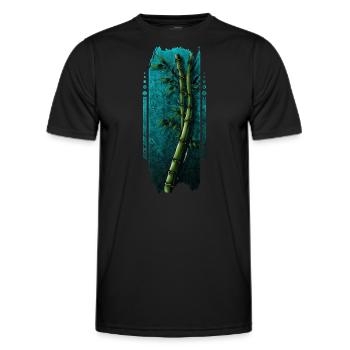 Tranquil Bamboo Grove - Men's Functional T-Shirt - black - Front - AI Model Male 178 dark (178cm)
