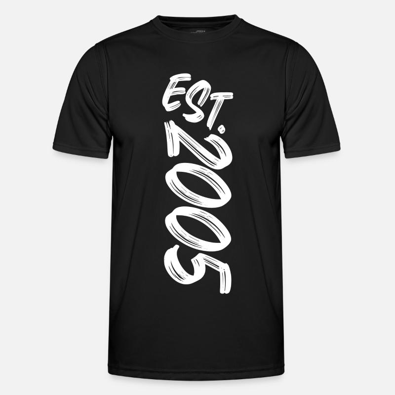 Est. 2005 - Established 2005 - Geburtstag Geschenk - Männer Funktions-T-Shirt - Schwarz