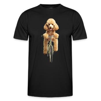 Pudel - Männer Funktions-T-Shirt - Schwarz - Vorne - AI Model Male 178 dark (178cm)