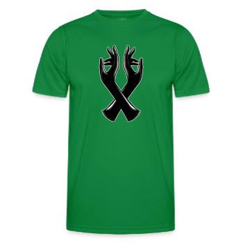 rubber gloves 1a - Men's Functional T-Shirt - kelly green - Front - AI Model Male 178 dark (178cm)