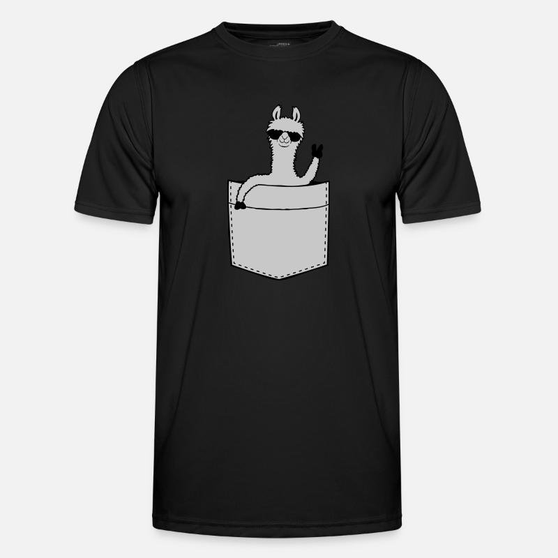 Comic Shirt Bag Lama - Men's Functional T-Shirt - black