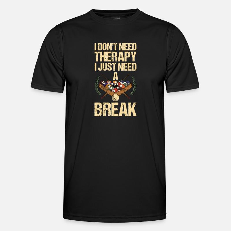 Snooker Pool Billiards - Men's Functional T-Shirt - black