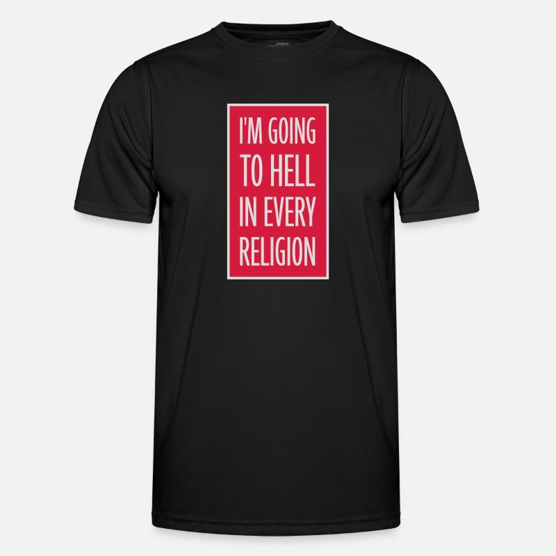 in going to hell - Men's Functional T-Shirt - black