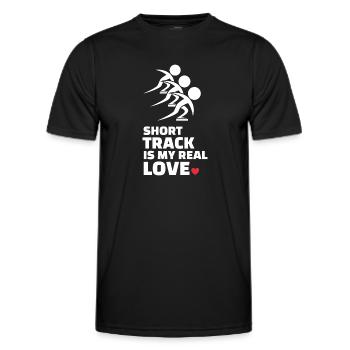 Ich Liebe Kurze Strecke Und Eislaufen - Männer Funktions-T-Shirt - Schwarz - Vorne - AI Model Male 178 dark (178cm)