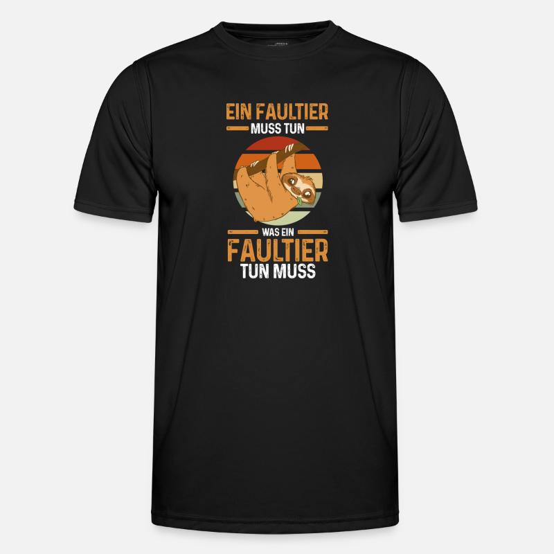Faultier Männer Funktions-T-Shirt
