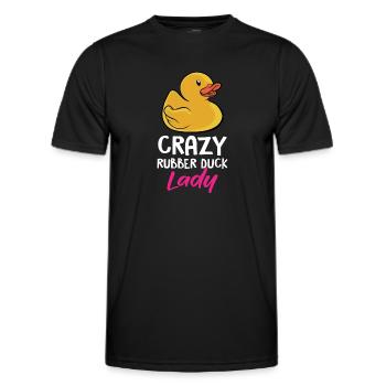 Yellow Bath Duckie Duckling Funny Crazy Rubber Duc - Männer Funktions-T-Shirt - Schwarz - Vorne - AI Model Male 178 dark (178cm)