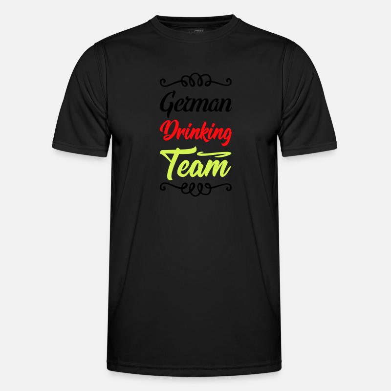 drinking team german - Männer Funktions-T-Shirt - Schwarz