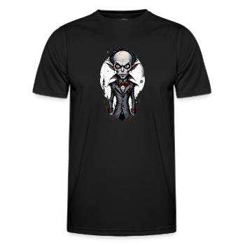 un vampire souriant 12 - T-shirt sport Homme - noir - Devant - AI Model Male 178 dark (178cm)