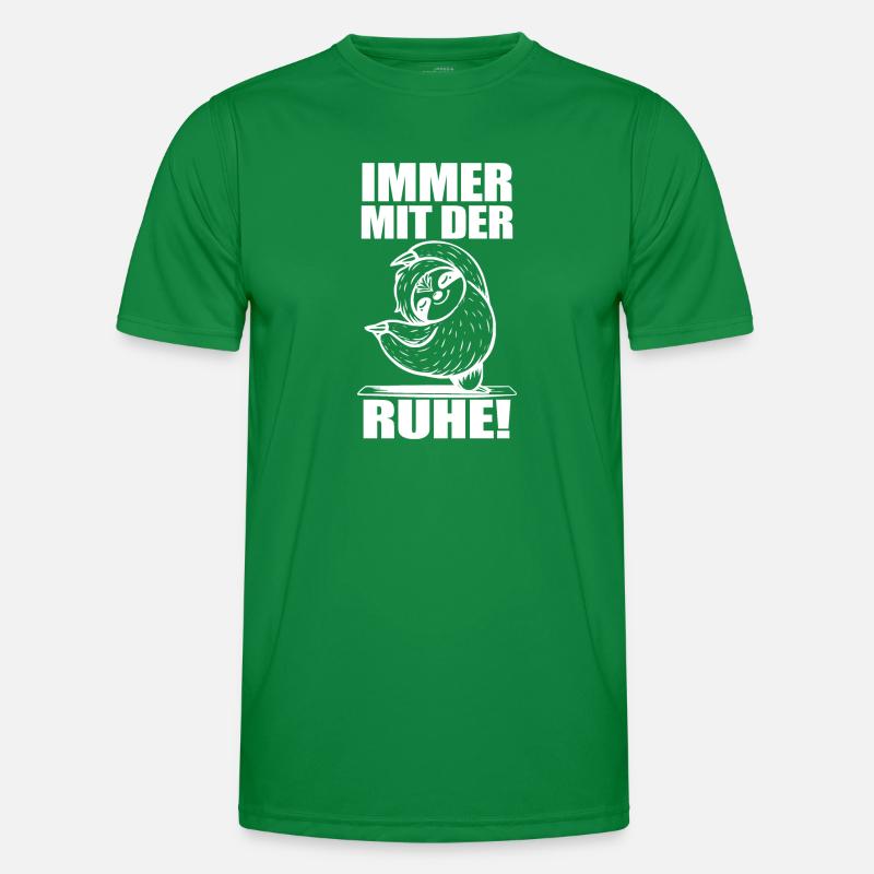 Faultier Fun Spruch Männer Funktions-T-Shirt