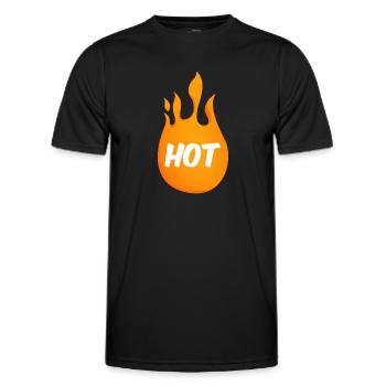 Feu allumé à chaud - T-shirt sport Homme - noir - Devant - AI Model Male 178 dark (178cm)