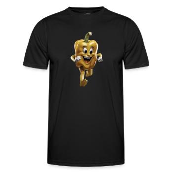 Paprika Geschenk - Männer Funktions-T-Shirt - Schwarz - Vorne - AI Model Male 178 dark (178cm)