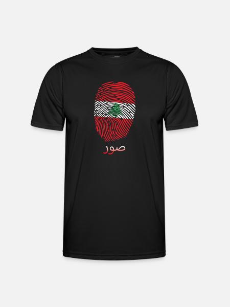 PNEU Liban Liban Libanais Libanais - T-shirt sport Homme - noir