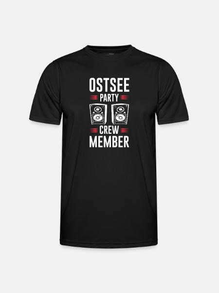 Ostsee Party Crew - Männer Funktions-T-Shirt - Schwarz