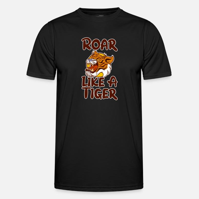 Roar Like A Tiger 2 - Männer Funktions-T-Shirt - Schwarz