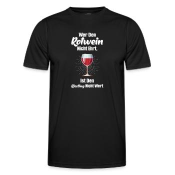 Rotwein Wein Weinfest Geschenk - Männer Funktions-T-Shirt - Schwarz - Vorne - AI Model Male 178 dark (178cm)