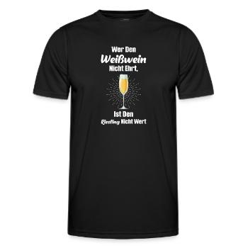 Weißwein Wein Weinfest Geschenk - Männer Funktions-T-Shirt - Schwarz - Vorne - AI Model Male 178 dark (178cm)