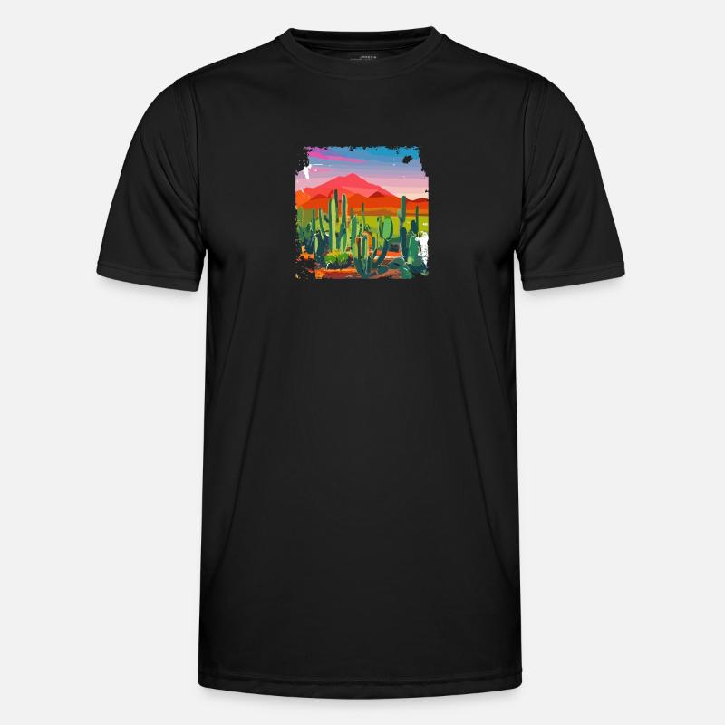 wüste🌵 - Männer Funktions-T-Shirt - Schwarz