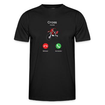 appel du cross - T-shirt sport Homme - noir - Devant - AI Model Male 178 dark (178cm)