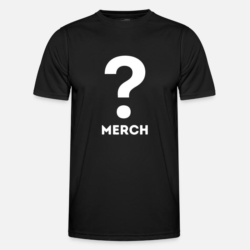 MERCH ? - Männer Funktions-T-Shirt - Schwarz