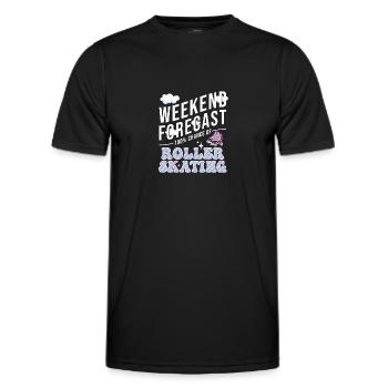 Roller Skating Inline Skating Inline Skates - Men's Functional T-Shirt - black - Front - AI Model Male 178 dark (178cm)