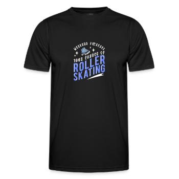 Roller Skating Inline Skating Inline Skates - Men's Functional T-Shirt - black - Front - AI Model Male 178 dark (178cm)