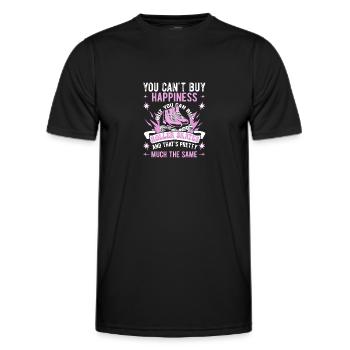 Roller Skating Inline Skating Inline Skates - Men's Functional T-Shirt - black - Front - AI Model Male 178 dark (178cm)