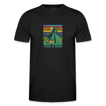 Barrel Racing - Men's Functional T-Shirt - black - Front - AI Model Male 178 dark (178cm)