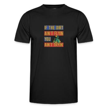 Barrel Racing - Men's Functional T-Shirt - black - Front - AI Model Male 178 dark (178cm)